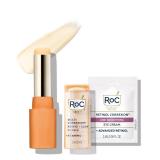 RoC Multi Correxion Revive + Glow Eye Balm with Vitamin C (0.14 oz) + Retinol Eye Cream Packette