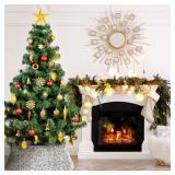 NIBESSER Christmas Tree Collar, 30 Inches Glitter Tree Skirt Ring Shiny Silver Sequins Tree Basket Plastics Sheets with Collar Cover Holiday Home Party Christmas Tree Decoration Xmas Ornaments