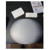 AHUAWA 6Pcs Buffet Risers, Foldable Food Risers for Buffet Table, 12 Reusable Cardboard Display Risers Cylinder Stands with Acrylic Plates for Party, Wedding, Catering & Birthday Decor