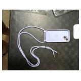 Blaspins Crossbody Lanyard Strap Case for iPhone 15, Hands-Free Neck Cross Body Wrist, Adjustable Rope Removable, Drop Protection Shockproof Silicone Case 6.1 inch, 150 cm Strap, iP15 -Purple