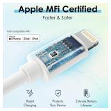 Apple Original Cable [Apple MFi Certified] Lightning to USB Cable Compatible iPhone 13/12/11 Pro Max/XS MAX/XR/XS/X/8/7/Plus/6S iPad AirPods,iPod Touch (2M/6.6FT) Original Certified - White
