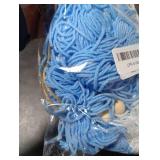 Blue Tassel One High Chair Banner - Checkered First Birthday Decorations, Wood Bead High Chair, Yarn Tassel One Birthday Banner, Blue Cake Smash Party Photo Prop (blue)