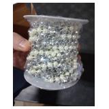 Yinder 11.8 ft Silver Bead Garland for Christmas Tree Pearl Garland 3 Layered Twisted Silver and White Beaded Garlands Plastic Chain String Strand for Christmas Tree Wall Party DIY Decoration