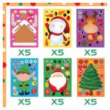 Joy Bang Christmas Stickers for Kids, 30 Sheets Make Santa Snowman Face Stickers Christmas Crafts for Kids Xmas Activities Games Xmas Party Favors Supplies Stocking Stuffers