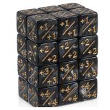 Gadpiparty Counters Token Dice Acrylic D6 Loyalty Dice Compatible with MTG, CCG, Card Gaming Accessory for Kids Learning Toys Black