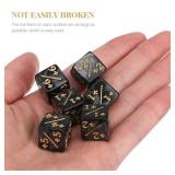 Gadpiparty Counters Token Dice Acrylic D6 Loyalty Dice Compatible with MTG, CCG, Card Gaming Accessory for Kids Learning Toys Black