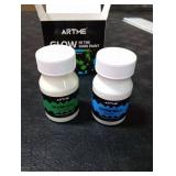 ARTME Glow in The Dark Paint Set of Green and Blue Colors (60ml/2oz each) Acrylic Paint Perfect for Art Painting, DIY Projects, Halloween Decorations