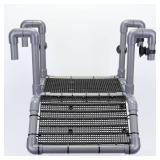 MLONDHSU Large Hanging Turtle Basking Platform, Aquatic Dock with Ramp for 20/25/29/55/40-Gallon Long Aquarium, 13-Inch Width, Turtle Tank Accessories(Grey and Black)