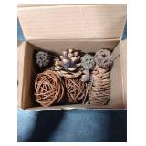 DomeStar Pine Cone Set for Bowl Centerpiece - Natural Decor Bowl Fillers with Acorns, Berries and Pinecones Ornament for Home or Festive Display
