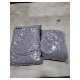 Nasitos 2 Pack Spandex 6 ft Fitted Table Cloth for Rectangle Table-Open Back Stretch Grey Tablecloth, Washable Fabric and Wrinkle Resistant Table Covers for Trade Show, Parties, Wedding, Craft Fair