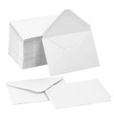 BULK Gift Card Envelopes 4 x 2.75 Mini Envelopes 120GSM Small Paper Business Gift Card Sleeves Bulk,Tiny Little Greeting Card Envelope Pockets for Invitation (White)