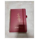 Undated Weekly Planner, Weekly To Do List Notebook with Goal & Habit Tracker Organizer, A5 Weekly Planner Notebook with Spiral Binding, 6.1 x 8.2 - Burgundy