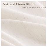 DUKIYO Extra Long Linen 84 Inch Shower Curtain Neutral Modern Bath Drapes Set 84 Inch Long XLong Tall Farmhouse Boho Shower Curtains for Bathroom, Cream Ivory Birch, 72x84 Drapes NEEDS WASH