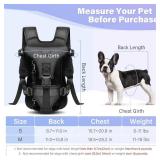YUDODO Front Pet Carrier Backpack for Small Dogs and Cats, Secure and Breathable Mesh, Ergonomic Support, Adjustable for Walking, Hiking, or Travel (Black-Pro S)
