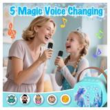 Frozen Toys for Girls Mini Karaoke Machine for Kids Princess Toys 3 4 5 6 7 8 9 10 Year Old Girl Birthday Gifts Kids Toys Toddler Wireless Microphones