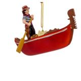 Kurt S. Adler Noble Gems 5-Inch Glass Gondola Ornament for Christmas