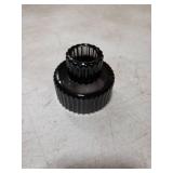 Kate Aspen Vintage Ribbed Glass Black Candlestick Holders, Pillar Candle, Tealight & Votive Candle Holders (Set of 6, 3 Assorted Sizes), Dining Table Decor, Shelf Decor, Centerpiece