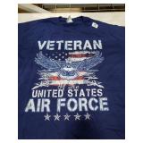 Proud US Air Force Veteran USA Flag Patriotic Vintage Mens T-Shirt Size 2XL