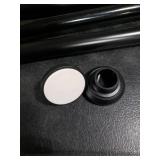 XIQIYY Strong Small Tension Rods 16 to 28 Inch Diameter 22 MM 1Pcs 1inch Shower Curtain Rod Black, Anti-slip -Heavy Duty Adjustable Spring Tension Rod for Windows,Bathroom