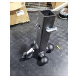 REYSUN Patented Forged Trailer Hitch Tri-Ball Hitch with Hook: 3 Sizes in 1 Tow Ball Hitch, Fits 2-inch Hitch Receiver, Secure Locking Mechanism, Matt Black