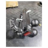 REYSUN Patented Forged Trailer Hitch Tri-Ball Hitch with Hook: 3 Sizes in 1 Tow Ball Hitch, Fits 2-inch Hitch Receiver, Secure Locking Mechanism, Matt Black