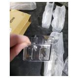 Nieifi Spice Rack Wall Mount, 4 Pack, Clear, Screw or Adhesive Installation, Spice Rack Organizer for Your Kitchen Cabinet or Pantry Door