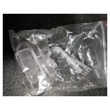 Nieifi Spice Rack Wall Mount, 4 Pack, Clear, Screw or Adhesive Installation, Spice Rack Organizer for Your Kitchen Cabinet or Pantry Door