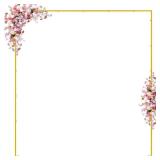 Wokceer Wedding Arch Backdrop Stand Square 7.2 x 6.6 FT Wedding Arches for Ceremony Metal Balloon Arch Frame for Weddings Birthday Party Garden Arbor Anniversary Event Decor