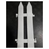 MCEAST 16 Pieces White Plastic Traditional Christmas Tree Fences, 4.6 x 12 Inches, Ideal for Home, Wedding, Fairy Garden, Party