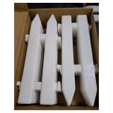 MCEAST 16 Pieces White Plastic Traditional Christmas Tree Fences, 4.6 x 12 Inches, Ideal for Home, Wedding, Fairy Garden, Party