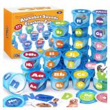 Joyreal Alphabet Learning Toys - ABC Sorters Tubs with Flash Cards, 271 PCS Toddler Preschool Learning Activities, Educational Games