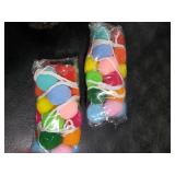 Mindsoft 5 Pcs Felt Christmas Garland Set, 8.2 ft Merry Christmas Felt Banner 6.56 ft Colorful Pom Pom Garland Xmas Light Bulb Banner Rainbow Holiday Bunting for Xmas Party Office Home Wall Decoration