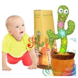 Emoin Talking Cactus Toy, Interactive Toys Dancing Cactus Toy Mimicking Repeating What You Say, Toddler Infant Baby Toys Gifts for 6 7 8 9 10 Month Old Baby Toys for 1 2 3 Year Old Boy Girl