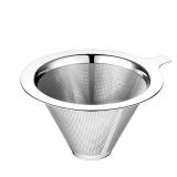 ANNMEXX Upgraded Pour Over Coffee Filter, Coffee Dripper, Paperless Mess Stainless Steel Coffee Filter, Maker One to Two Cup Coffee, Easy to Use and Clean (1-2Cups)