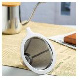 ANNMEXX Upgraded Pour Over Coffee Filter, Coffee Dripper, Paperless Mess Stainless Steel Coffee Filter, Maker One to Two Cup Coffee, Easy to Use and Clean (1-2Cups)