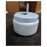 13.5oz Soup Thermo for Hot Food Kids with Buckle Lid Insulated Vacuum Food Jar Wide Mouth Leakproof Stainless Steel Lunch Container (Blue)