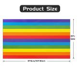 PHOGARY Rainbow Tablecovers for Party Table Decoration, 3 Pieces Disposable Plastic Rectangular Table Covers, Rainbow Tablecloths for Summer Beach Birthday Party Supplies