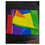 PHOGARY Rainbow Tablecovers for Party Table Decoration, 3 Pieces Disposable Plastic Rectangular Table Covers, Rainbow Tablecloths for Summer Beach Birthday Party Supplies