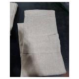 jinchan Beige Linen Kitchen Curtains 36 Inch Tier Curtains Farmhouse Cafe Light Filtering Small Window Drapes Flax Country Rustic Rod Pocket Bathroom Laundry Room RV 2 Panels Crude