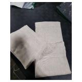 jinchan Beige Linen Kitchen Curtains 36 Inch Tier Curtains Farmhouse Cafe Light Filtering Small Window Drapes Flax Country Rustic Rod Pocket Bathroom Laundry Room RV 2 Panels Crude