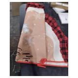 Christmas Tree Skirt with Buffalo Plaid Trim
