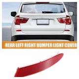X AUTOHAUX Rear Right Bumper Reflector Light Cover for BMW X3 F25 2011-2017 63147217316 Red