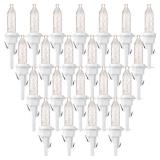 180 Pack Christmas Replacement Mini Bulbs 3 V LED String Lights Outdoor Indoor Wide Angle Bulbs for Christmas Tree Garden Home (White Base with Warm White Bulb)