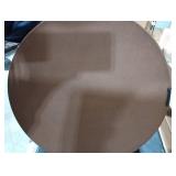 Wooden Floating Moon Shelf Wall Decor - Decorative Boho Home Hanging Display Shelf for Bedroom, Dorm, Nursery - Easy Mount Storage for Crystals and Essential Oils - 14 x 14 x 3.5 (Light Brown)