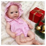 OtardDolls 13 Inch Silicone Baby Doll Full Body Girl Realistic Soft Real Handmade Realistic Newborn Looking Lifelike with Accessories