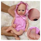 OtardDolls 13 Inch Silicone Baby Doll Full Body Girl Realistic Soft Real Handmade Realistic Newborn Looking Lifelike with Accessories
