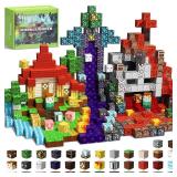 Intoypad 300PCS Magnetic Blocks for Kids, 0.8in Magnetic Building Block Toys for Boys Girls Age 3 4 5 6 7 8 9 10 Magnet Cubes Game Magnetic Tiles STEM Toys Christmas Birthday Gifts for Kids Toddlers