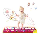 M SANMERSEN Floor Piano Mat, Toddler Toys Musical Mat, Keyboard Floor Playmat 39.5 Electronic Music Animal Touch Play Blanket Funny Xmas Gift Toy for 1 2 3 Year Old