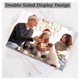 Cherrich Acrylic Picture Frame 5x7, Double Sided Photo Frames for Refrigerator with Magnetic Corners, Transparent Acrylic Frame for Desk or Tabletop Display Family,Wedding, Baby Pictures(2 Pack)