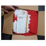 AMAZING TIME 17 Felt Christmas Stocking Bulk, Red Christmas Socks Bulk with White Cuff Golden Trim, Christmas Hanging Ornaments Xmas Decoration for Mantel Door Window Holiday Home DÃ©cor